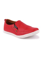 Shop Men Red Casual Slip-On Loafers Online.