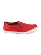 Shop Men Red Casual Slip-On Loafers Online.