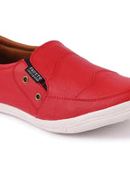 Shop Men Red Casual Slip-On Loafers Online.