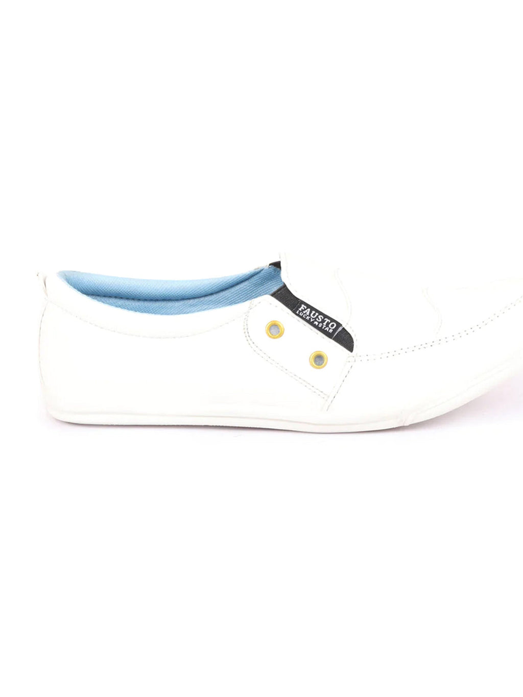 Shop Men White Casual Slip-On Loafers Online.