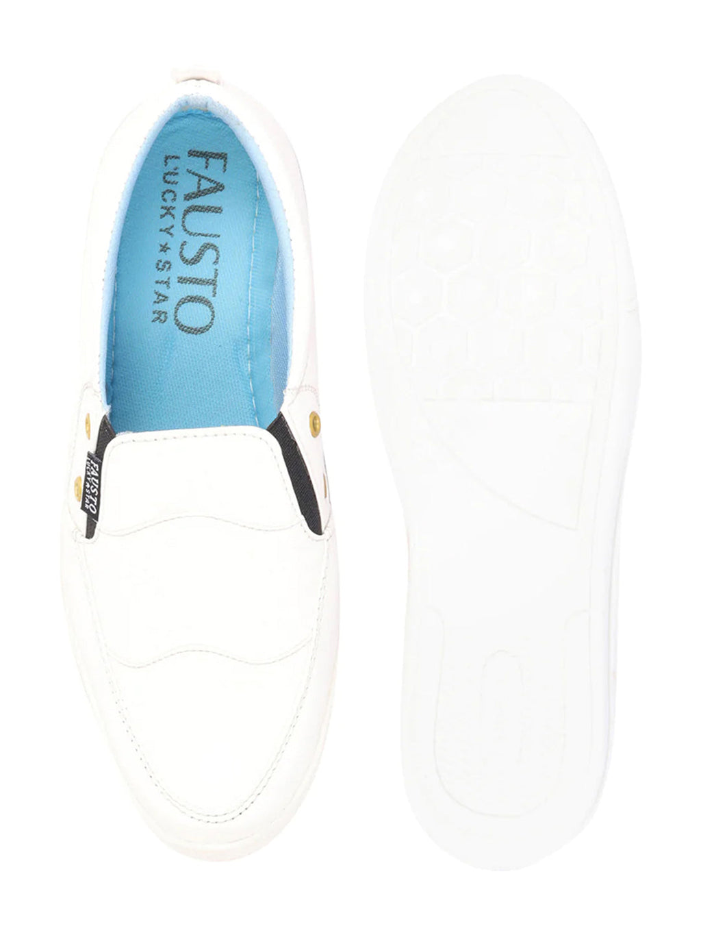 Shop Men White Casual Slip-On Loafers Online.