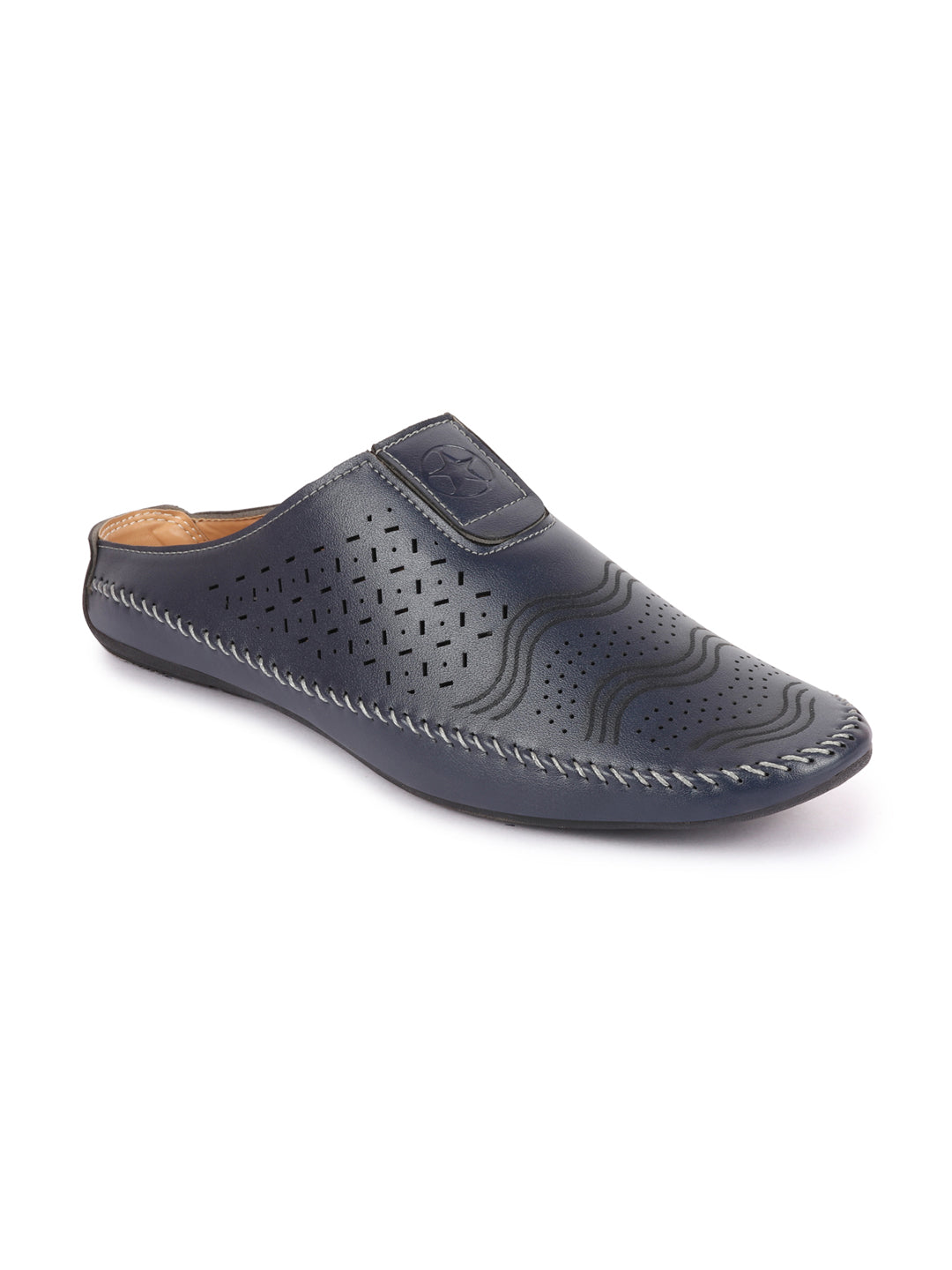 Shop Men Blue Ethnic Slip-On Juttis Online.