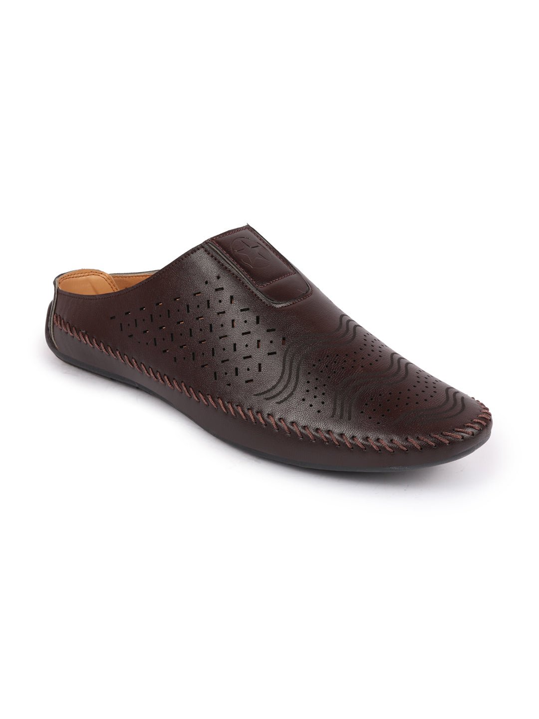 men brown ethnic slip-on juttis