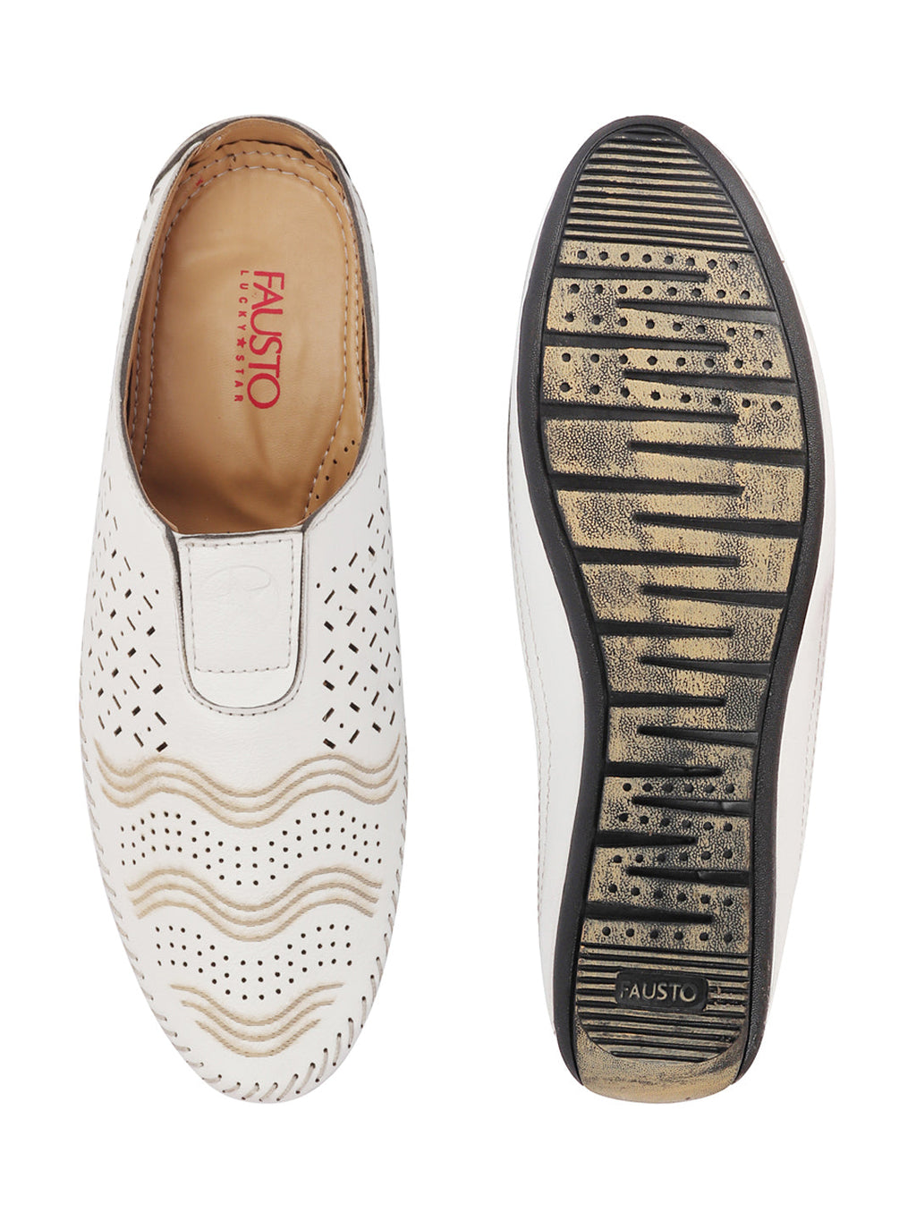 Shop Men White Ethnic Wedding Party Back Open Laser Cut Design Juttis and Mojaris Online.