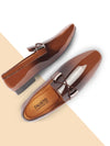 Shop Men Tan Patent Leather Party Formal Comfort Stylish Prom Slip On Shoes Online.
