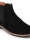 Men Black Casual Suede Slip-On Boots