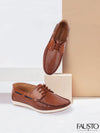 Men Brown Casual Lace-Up Boat Shoes