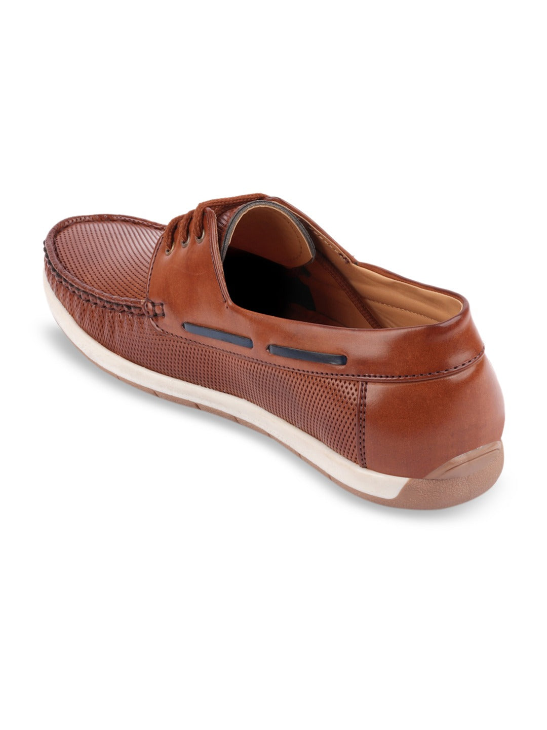Shop Men Brown Casual Lace-Up Boat Shoes Online.