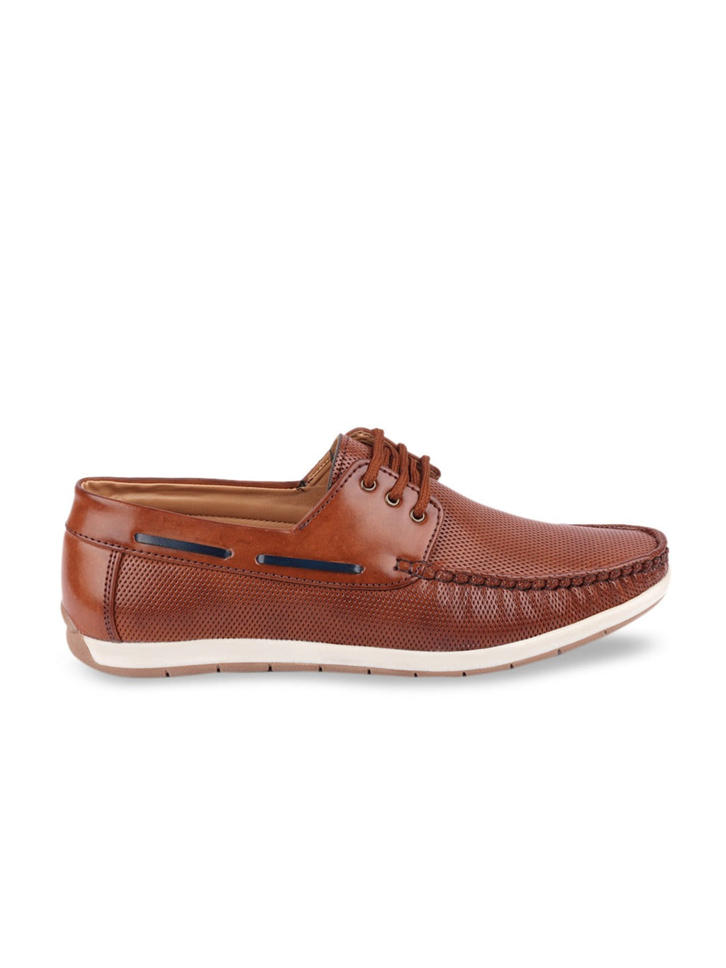 Shop Men Brown Casual Lace-Up Boat Shoes Online.