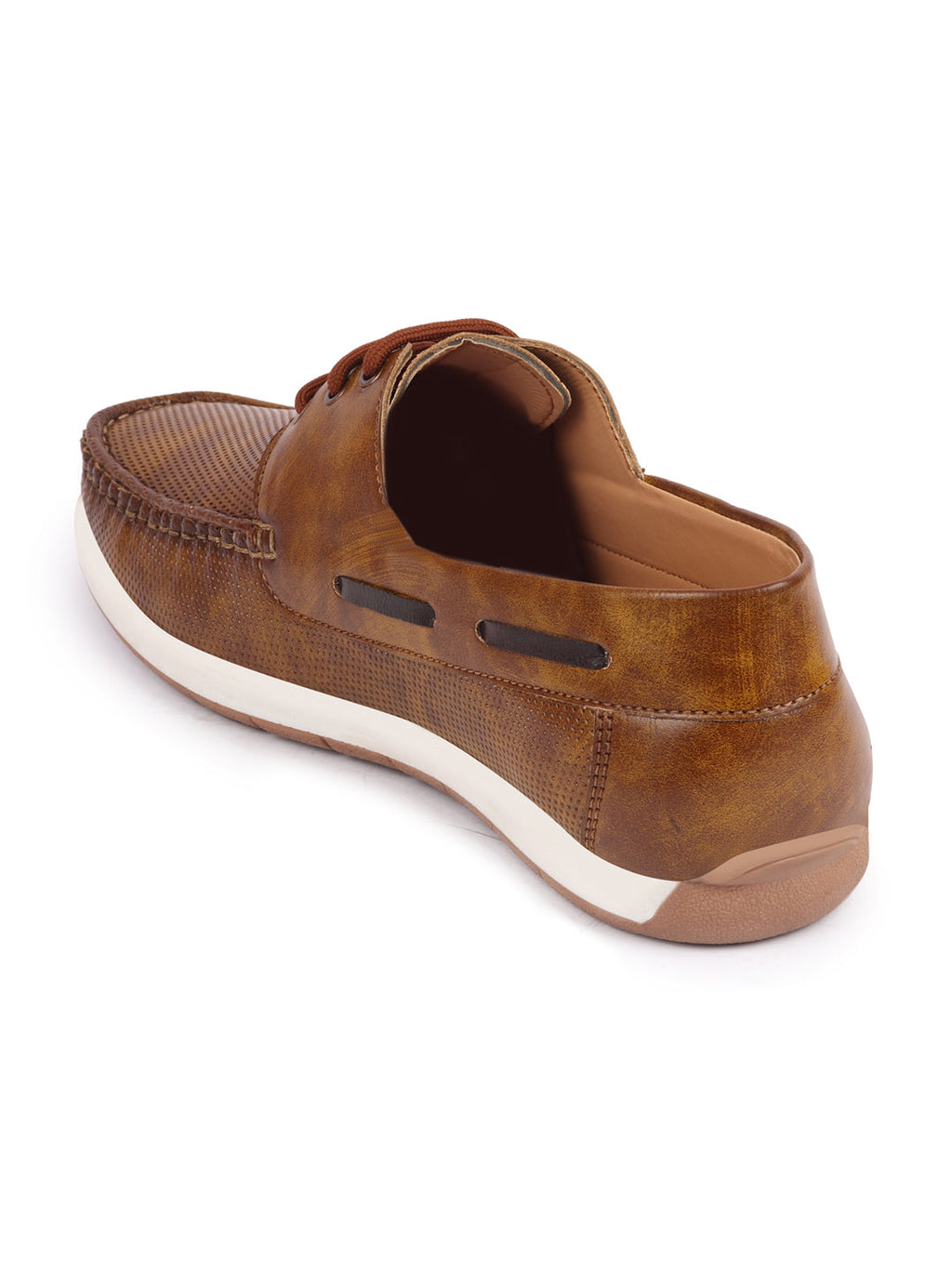 Shop Men Camel Casual Outfit Fashion Comfort Classy Flexible Lace Up Boat Shoes Sneakers Online.