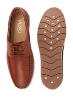 Shop Men Tan Casual Lace-Up Boat Shoes Online.