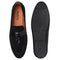 Men Black Casual Velvet Slip-On Loafers