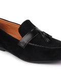 Men Black Casual Velvet Slip-On Loafers
