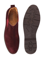 Shop Men Cherry Suede Leather Outdoor Everyday High Ankle Classy Chelsea Boots Online.