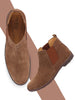 Men Light Brown Suede Leather Slip On Chelsea Boots