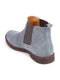 Men Sky Blue Suede Leather Slip On Chelsea Boots