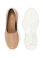 Shop Women Beige Outdoor Fashion Stitched Design Slip On Shoes Online.