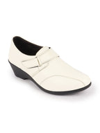 Shop Women White Outdoor Fashion Hook and Loop Platform Heel Wedges Online.