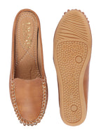 Shop Women Tan Side Stitched Back Open Slip On Mules Shoes Online.
