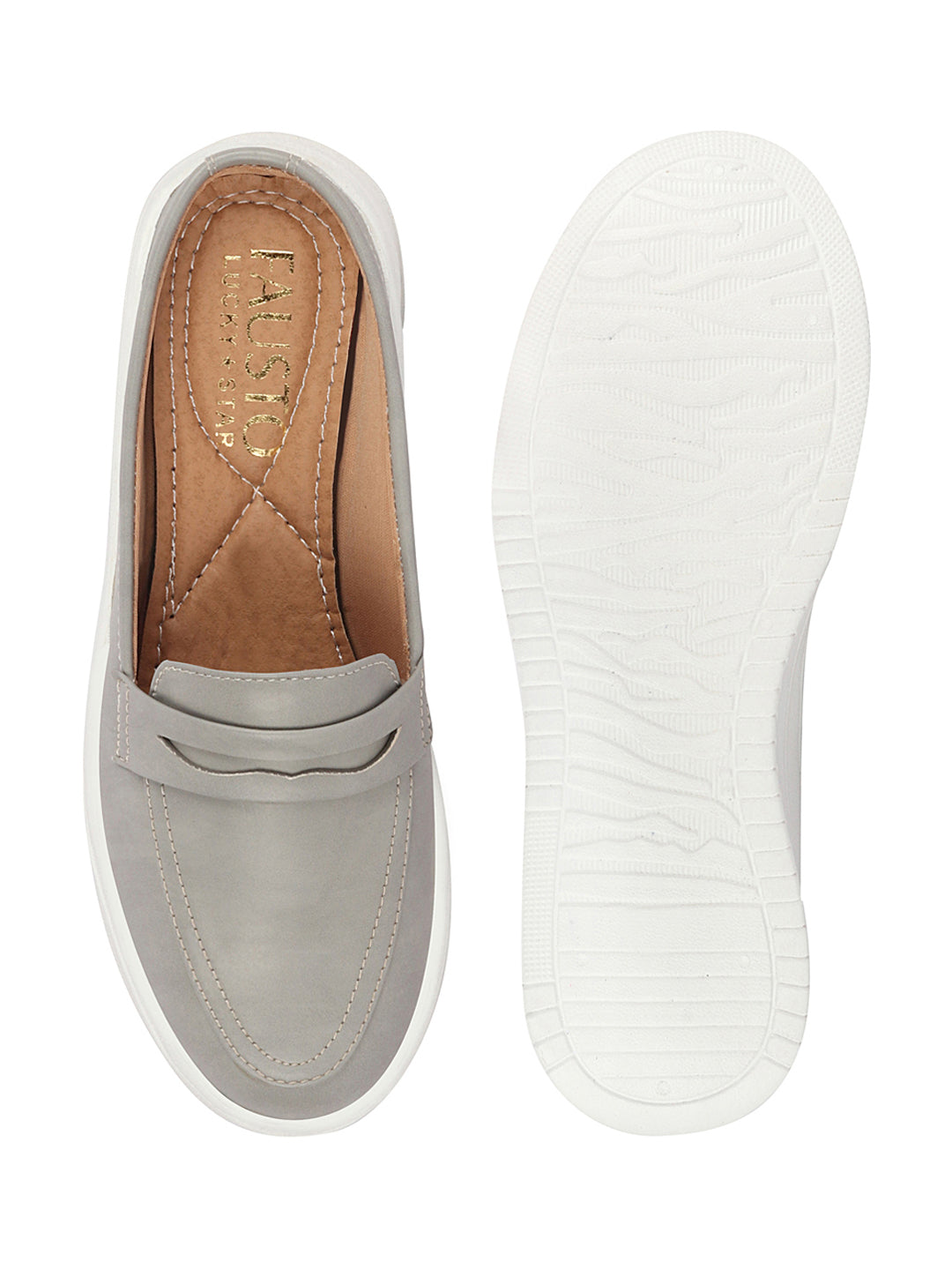 Shop Women Grey Outdoor Fashion Stitched Design Strap Open Back Platform Heel Slip On Casual Shoes Online.