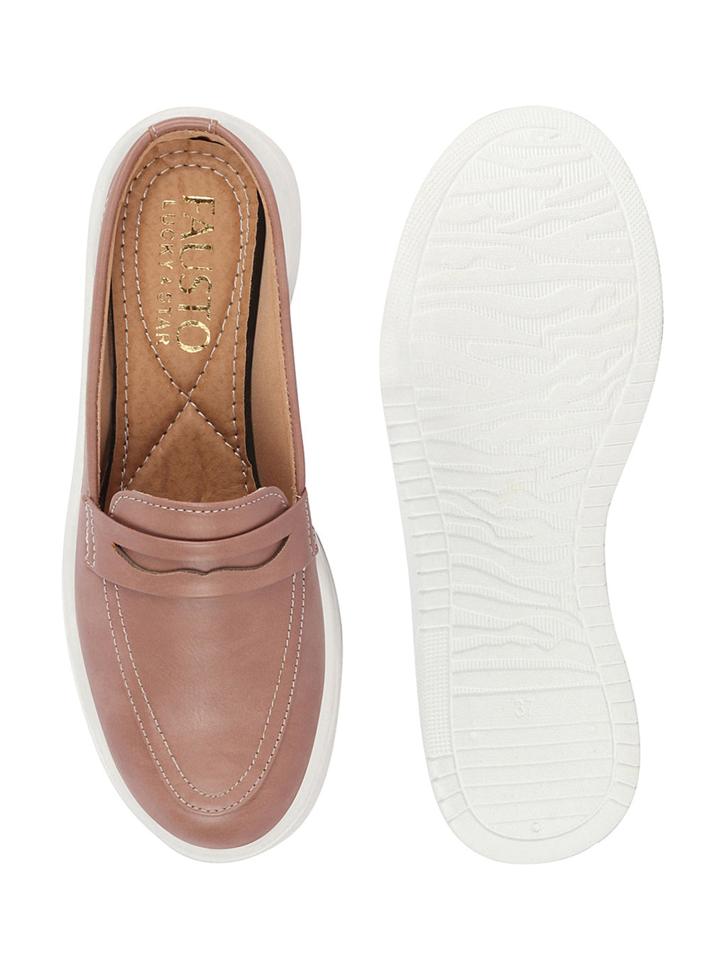 Shop Women Peach Outdoor Fashion Stitched Design Strap Open Back Platform Heel Slip On Casual Shoes Online.