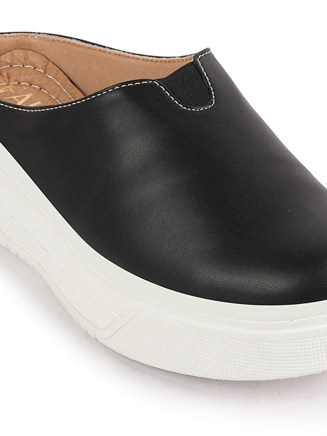 Shop Women Black Outdoor Fashion Comfort Open Back Platform Heel Slip On Casual Shoes Online.