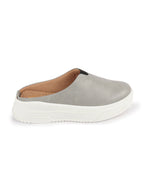 Shop Women Grey Outdoor Fashion Comfort Open Back Platform Heel Slip On Casual Shoes Online.