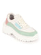 Shop Women Pista Green Colorblocked Casual Lace Up Sneaker Shoes Online.