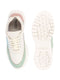 Shop Women Pista Green Colorblocked Casual Lace Up Sneaker Shoes Online.