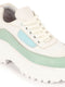 Shop Women Pista Green Colorblocked Casual Lace Up Sneaker Shoes Online.