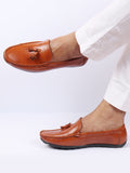 Basics Men Tan Side Stitched Casual Slip On Tassel Loafers and Moccasin Shoes