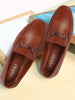 Basics Men Tan Horsebit Buckle Premium Slip On Casual Loafers and Moccasin Shoes