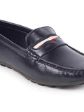 Basics Men Blue Colored Stripe Design Casual Slip On Loafers and Moccasin Shoes