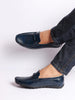 Basics Men Blue Buckle Design Slip On Casual Loafers and Moccasin Shoes