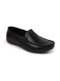Basics Men Black Casuals Flexible Hand Stitched Slip On Shoes Moccasin and Loafers