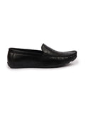 Basics Men Black Casuals Flexible Hand Stitched Slip On Shoes Moccasin and Loafers