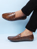 Basics Men Brown Horsebit Buckle Slip On Loafer Mocassin Shoes