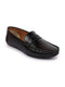 Shop Basics Men Black Laser Cut Logo Design Slip On Loafer Mocassin Shoes Online.