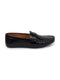 Shop Basics Men Black Laser Cut Logo Design Slip On Loafer Mocassin Shoes Online.