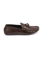 Shop Men Brown Textured Design Casual Tassel Slip On Driving Loafer and Moccasins Online.