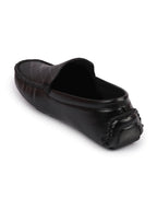 Shop Men Black Textured Design Casual Classic Slip On Driving Loafer and Moccasins Online.