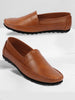 Men Tan Side Stitched Broad Feet Ethnic Slip On Shoes