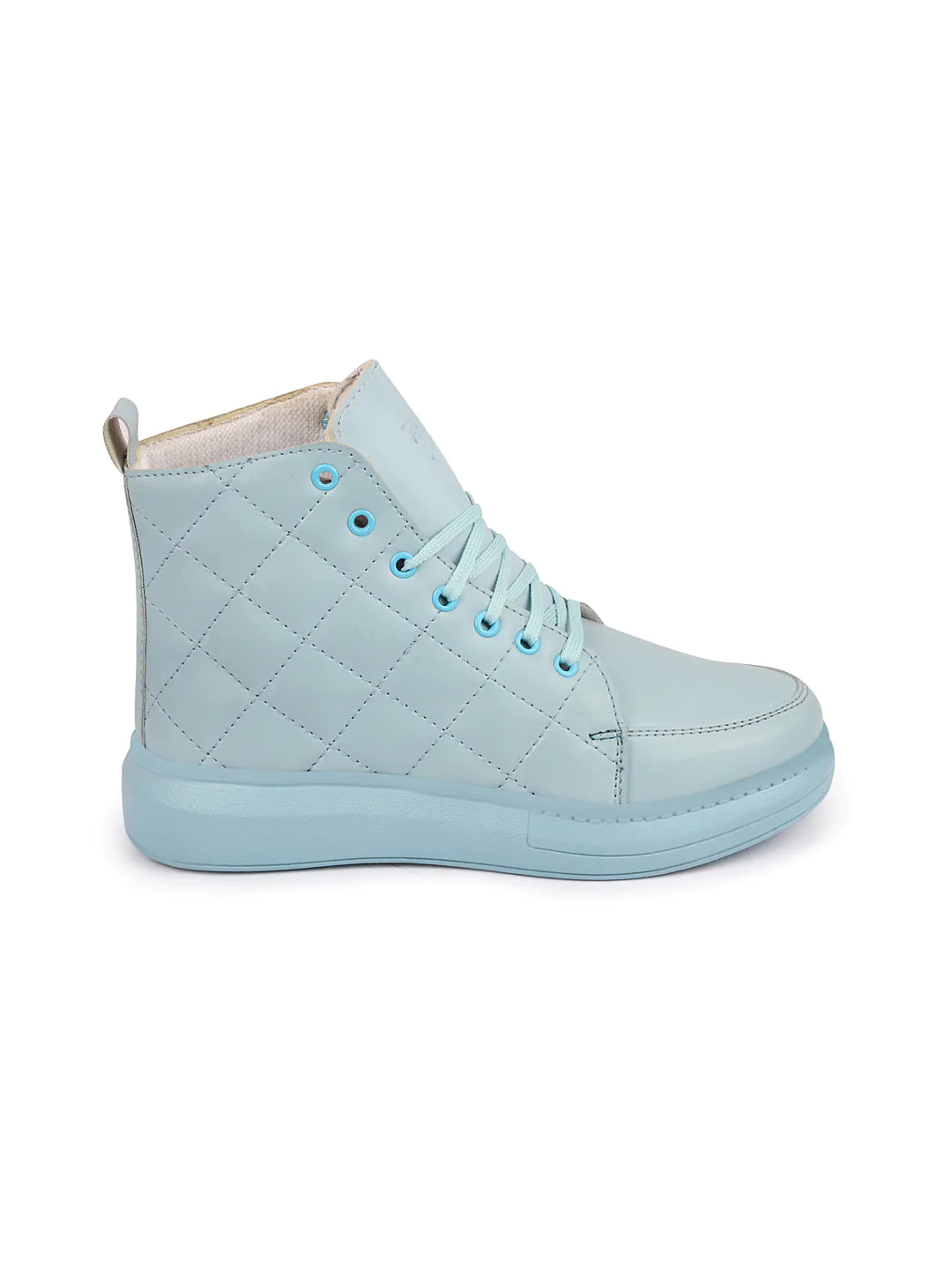 Spiral Blue Tie Dye Women's High Top Shoes