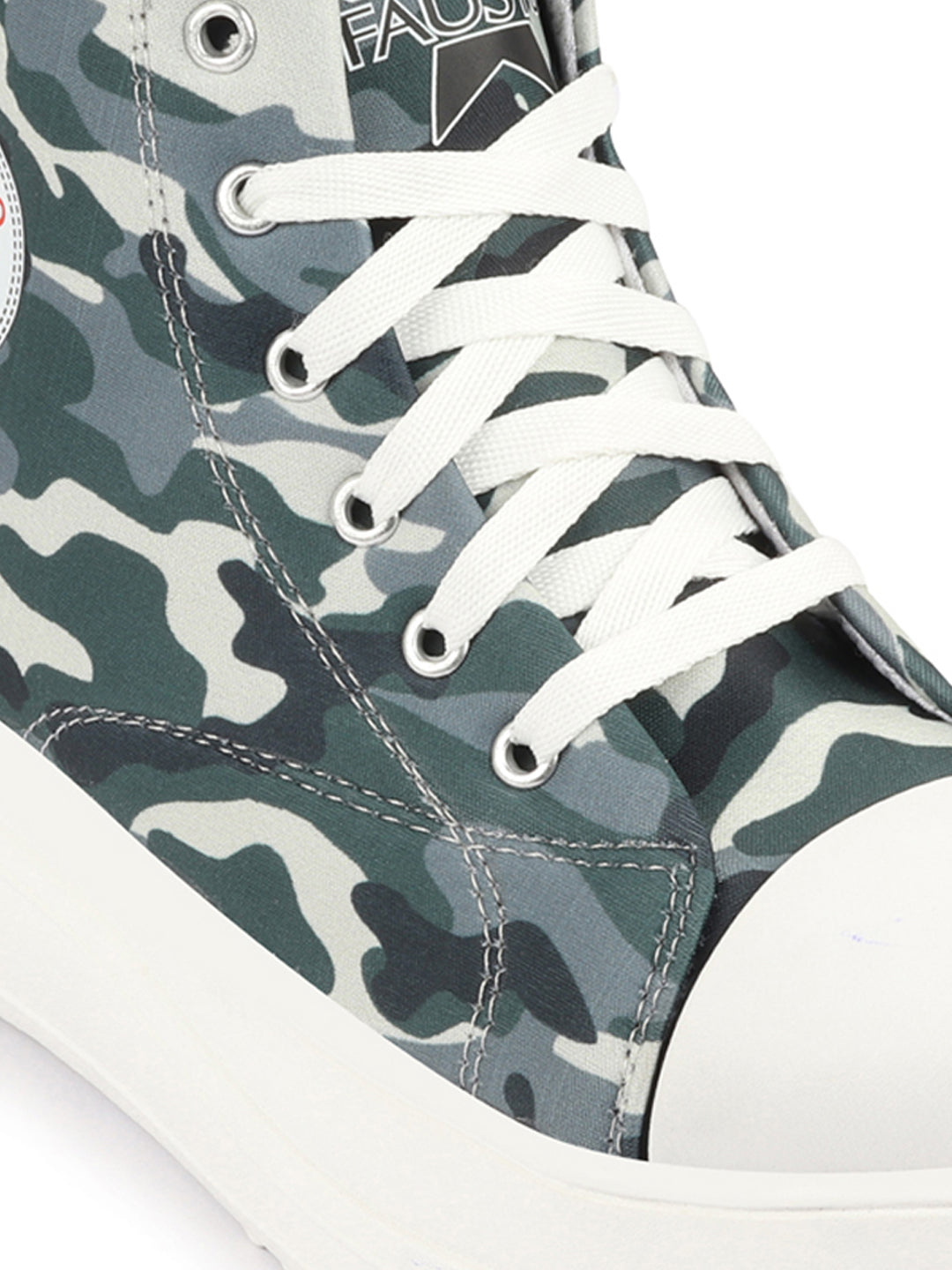 Shop Women Military High Ankle Top Wedge Heels Camouflage Print Canvas Lace Up Sneakers Shoes Online.