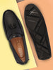 Men Black Driving Outdoor Tassel Loafer and Moccasin Shoes