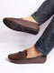 Men Brown Driving Outdoor Tassel Loafer and Moccasin Shoes