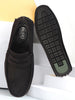 Men Black Suede Leather Side Stitched Driving Loafer and Moccasin