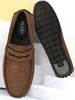 Men Tan Suede Leather Side Stitched Driving Loafer and Moccasin