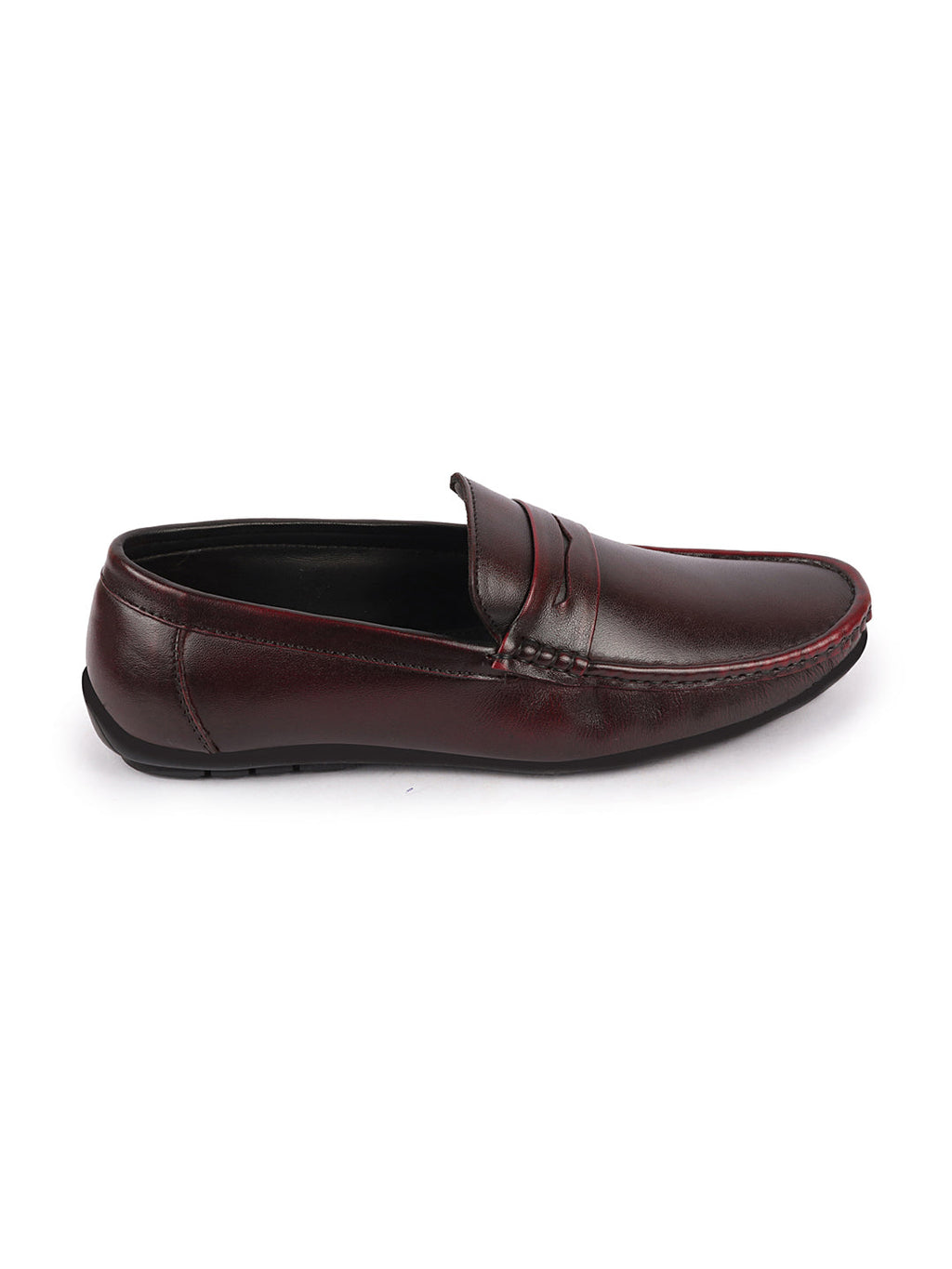 Shop Men Cherry Outdoor Fashion Classic Genuine Leather Slip on Loafer Shoes Online.