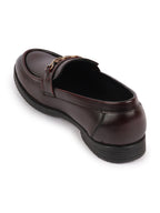 Shop Men Cherry Wedding Party Genuine Leather Buckle Slip On Loafer Shoes Online.